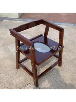 Idosos wc cadeira de madeira maciça de mulheres grávidas, deficientes potty wc fezes assento sanitário idosos wc cadeira home