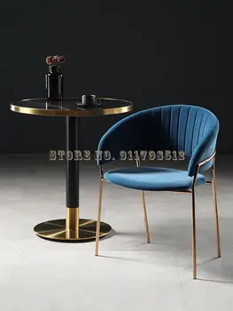 Estilo nórdico de veludo da cadeira home cadeira de jantar quarto encosto macio, saco de vestir cadeira moderno e minimalista criativas de negociação