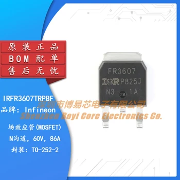 Original genuíno IRFR3607TRPBF A-252-3N canal 60V/86A SMT MOSFET chip