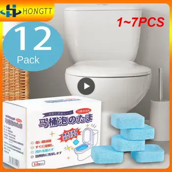 1~7PCS Automático do Limpador de vaso Sanitário Efervescente Tablet para Wc Rápido Removedor de Desodorante casa de Banho Acessórios de Limpeza da Casa