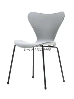 Industrial nórdico estilo de cadeira de jantar simples e elegante, encosto de mesa de escritório cadeira criativo de plástico negociação cadeira de líquido vermelho