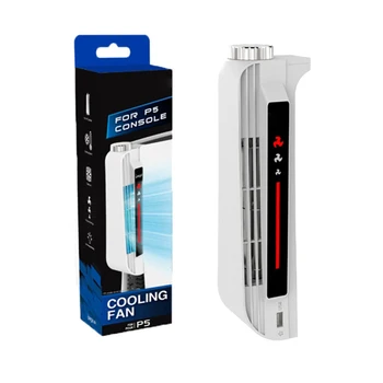 Console de Host Ventilador de Refrigeração para a Sony PS5 com Ventilador Indicador de Nível de Luz de extensão USB Interface de Consola de jogos Cooler USB 3 velocidade