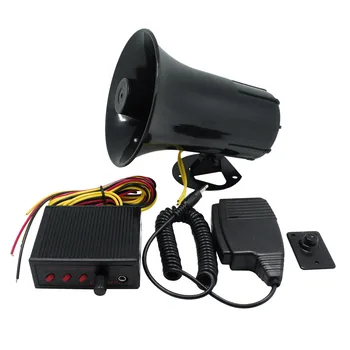 12V Polícia de alto-Falante da Sirene 3 sons de Ajuste do Volume de Veículos Chifre com Microfone Altifalante de Emergência Eletrônico Sistema de PA