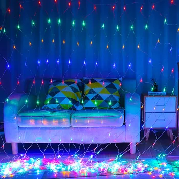 4mx6M 2mx3M de Natal, Guirlandas LED String de Natal, Luzes Líquidas de Fadas Festa de Natal do Jardim de Decoração de Casamento Cortina de Luz