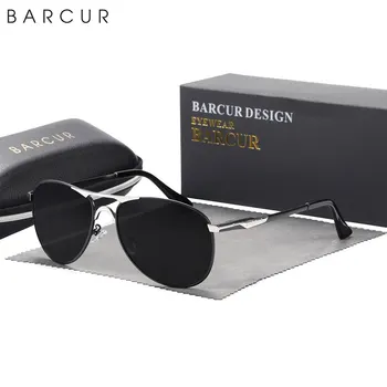 BARCUR Fotossensíveis Óculos de sol masculinos de Alta Qualidade da Marca do Designer de Óculos de Sol Polarizados Condução Mens Óculos de Sol UV400