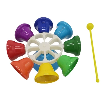 1 Conjunto De Educação Infantil Handbell 8-Observação Colorido Garoto Crianças Brinquedo Do Musical Do Instrumento De Percussão Durável