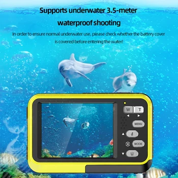 Impermeável Compacto e Portátil Câmera Subaquática Selfie duas Telas De 2,7 K 48 MP Subaquática Câmara de Vídeo para a prática de Snorkeling