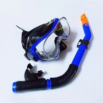 Profissional Snorkel Máscara Facial Óculos De Mergulho Equipamentos De Mar Profundo, Terno Completo De Vidro Temperado Seco, Óculos De Mergulho Adulto