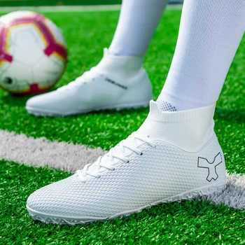 Qualidade Botas De Futebol Chuteiras Atacado C. Ronaldo Durável Luz Confortáveis Sapatos De Futebol Ao Ar Livre Genuíno De Futsal Cravejado De Tênis