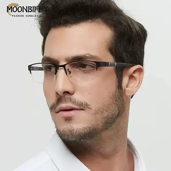 2023 Meia-armação Óculos de grau sem aro Homens Mulheres Alta Qualidade de Dioptria Óculos de Negócio do sexo Masculino com Presbiopia Óculos 1.0 6.0