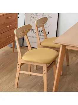 Nordic macio pacote de madeira maciça mesa de jantar e cadeira home encosto de maquiagem, sala de estar designer estudo de café casual presidente