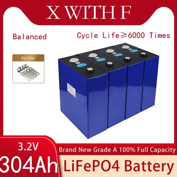 Nova marca 304AH 3.2 V LiFePO4 Packs de Bateria de Célula Recarregável Capacidade Total de Energia Solar Banco Para RV EV Barco Mar a Entrega Livre de Impostos