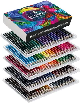 48/72/120/150/180 Lápis de cor Profissional Aquarela Lápis Definido para Adultos, Crianças Iniciantes Colorir, Mistura e Estratificação