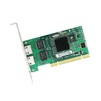 PCI Gigabit Dual-porta de Placa de Rede do Servidor Macio Encaminhamento RJ45 ambiente de Trabalho Ethernet 82546 Chip