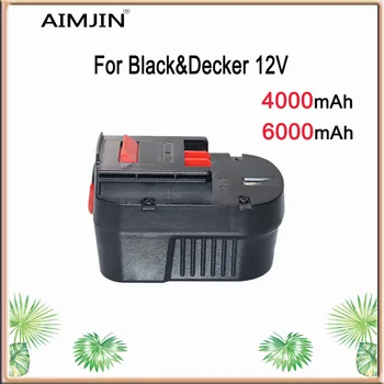 Para a Black & Decker A12 12V 4000\6000mAh A12ex Fsb12 Fs120b A1712 HP12k HP12 Bateria Substituída Por Ni MH Bateria