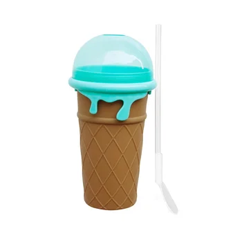 Piegas Maker Copa Slushie Copa Magias Congelar Squeeze Ice Copa Smoothies de Verão Slushie Copos Ice Cream Maker é uma Casa-B