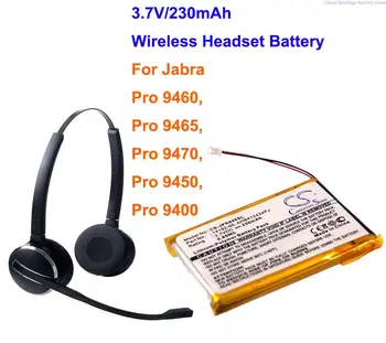 OrangeYu 230mAh Fone de ouvido sem Fio Bateria AHB412434PJ para o Jabra Pro 9400, Pro 9450, Pro 9460, Pro 9465, Pro 9470