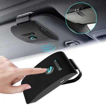 O Orador de Bluetooth Kit mãos livres a Viseira de Sol do Clip de Áudio sem Fios Receptor de Voz Alto Leitor de Música manos libres coche