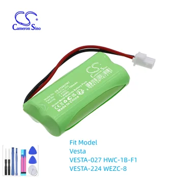 Sistema de alarme de Bateria Para Vesta, VESTA-250 027 HWC-1B-F1 224 WEZC-8 Capacidade de 700mAh / 1.68 Wh Cor Verde Tipo Ni-MH 2.40 V