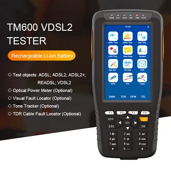 Handheld ADSL ADSL2+ VDSL VDSL2 XDSL WAN LAN Testador DMM OPM VFL Tom Tracker TDR Cabo Fault Locator Tudo-em-um Instrumento