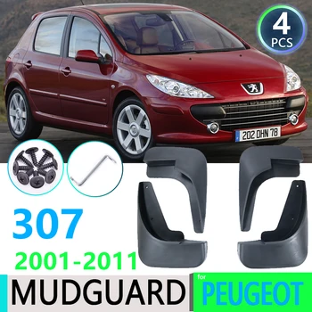 para Peugeot 307 307sw 2001~2011 2002 2003 2004 2005 2006 2007 2008 Fender pára-lama Lama de Retalhos, Protetor de Respingo Aba de Acessórios para carros