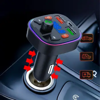 Car MP3 Player Transmissor FM Car Kit MP3 Player Modulador de mãos-livres Receptor de Áudio de 2 USB Carregador Rápido Acessórios Eletrônicos