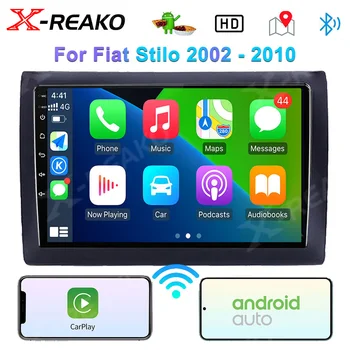 X-REAKO 2Din auto-Rádio Estéreo Para Fiat Stilo 2002 - 2010 Android 12 2+32G Car Multimedia Player Carplay RDS BT Auto 9