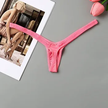 Mini Sexy de lingerie Mulheres de Tanga de Baixo Aumento, G-string Micro Bikini Bottom Tangas Feminino Calcinha
