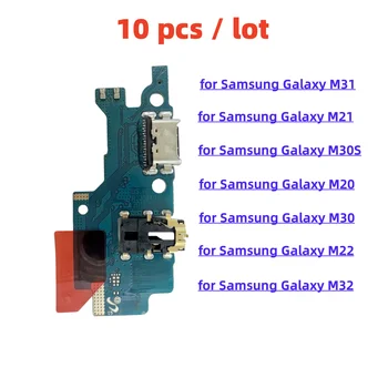 10 Pcs/Monte Carregador USB Dock Conector da Placa de Carregamento de Porta Flex Cabo Para Samsung Galaxy M21 M31 M30 M30S M20 M22 M32