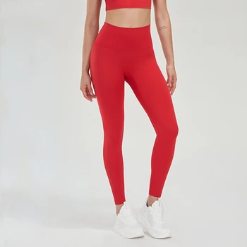 Lu calças de Yoga fitness ao ar livre calças para mulheres de cintura alta hip tubarão calças inferior de alta-salto apertado, calças leggings mulheres yoga