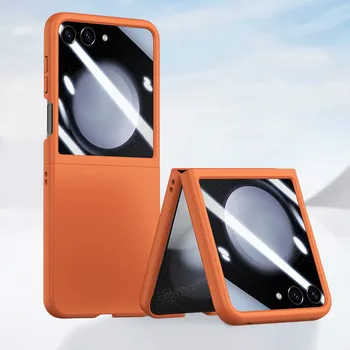 Para Samsung Z Flip 5 Confortável Vidro de Protecção Filme Case para Samsung Galaxy Z Flip 5 Flip5 Zflip5 5G Fosco da Tampa do PC Capa