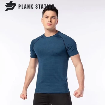 Camisa Esporte Para Homens T-Shirt Execução De Ginásio De Musculação Sportwear Seca Rápido, A Grande Tipo Superior