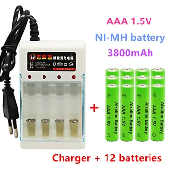 Novo AAA de 1,5 V bateria recarregável de 3800mAh bateria Alcalina lanterna brinquedos assista MP3 player substituir a bateria de Ni-Mh+frete grátis