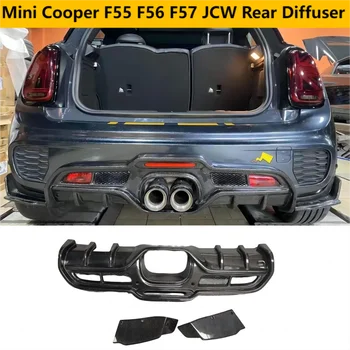 Giomic Real de Fibra de Carbono, ALUMÍNIO Difusor Traseiro Barbatanas Para Mini Cooper F55 F56 F57 JCW Lip Bumper Bar Retrofit Kit de Corpo
