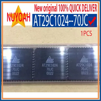 100% novo original AT29C1024--70JC 1 Megabit 64 K x 16 5 volts Somente CMOS, Memória Flash, Flash, 64KX16, 120ns, PQCC44, PLÁSTICO, LCC-44