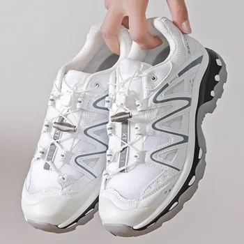 Novo Design da Marca de Tênis de Trilha de Malha Respirável para Mulheres Casuais Sapatos de Desporto Retro Funcional Sapatos Para Deslocações ao Exterior