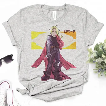 Fullmetal Alchemist Tee mulheres Japonês t-shirts menina designer engraçado roupas