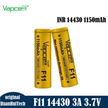 Original Vapcell INR 14430 F11 Bateria de Iões de Lítio 1150mah 3A 3,7 V Capacidade mais Alta 14430 Baterias Recarregáveis Para a Lanterna