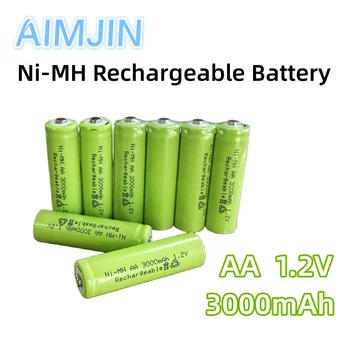 O novo AA de 1.2 V 3000mAh Recarregável Ni-MH Bateria é adequado para a bateria de substituição de máquinas de barbear elétricas, carros de brinquedo, remoto con