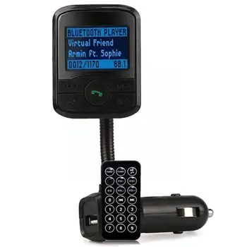Bluetooth Transmissor FM Car Kit Mãos-livres Receptor de Rádio e USB Adaptador de Cartão Inclui Áudio de 3,5 mm de Áudio Slots SD Jack MP M5G6
