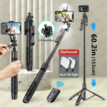 KEELEAD sem Fio Selfie Vara Tripé L16 1530mm Dobrável Monopé para câmera Gopro Ação Câmeras de Smartphones iPhone 13 14 Xiaomi