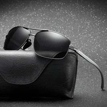 Homens Óculos De Sol Polarizados Clássico De Condução De Pesca De Óculos De Sol De Luxo Metal Designer De Óculos De Sol Para Homem Negro De Óculos Oculos Gafas