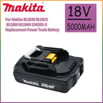 original Makita Recarregável 18V 5.0 Ah Li-Ion BL1830 BL1815 BL1860 BL1840 194205-3 Substituição de Ferramentas de Potência da Bateria