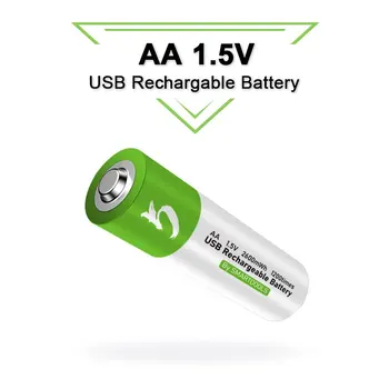 Podem ser ligados e desligados 1200 vezes de 1,5 V AA 2600mWh USB bateria Recarregável Li-ion Bateria para Controle Remoto de Rato Pequeno Ventilador Elétrico do Brinquedo Bateria