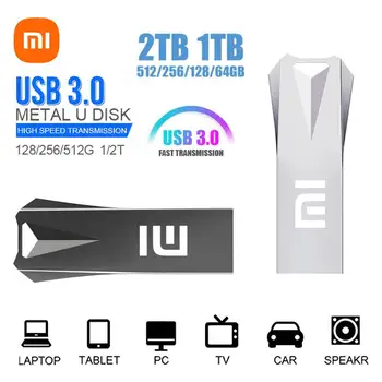 Xiaomi USB 3.0, a Pen Drive de 2 TB 1 TB USB Flash Drive de 512 gb 256 GB 128 GB de Metal da Unidade de Flash de Alta Velocidade Impermeável Pendrive USB Stick