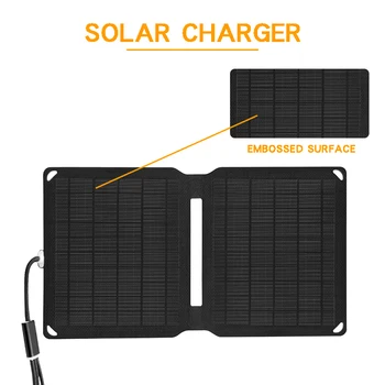 Painel Solar 5V USB Portátil Dobrável Impermeável Para telemóvel banco de potência 30W Carregador de Bateria de acampamento ao ar livre turismo de Pesca