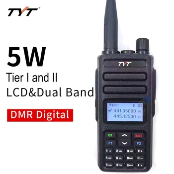 TYT MD-750 Rádio Digital 5W de Banda Dupla 136-174/400-470MHz dois sentidos Walkie-Talkie com resolução de 1024 canais DMR digital walkie talkie