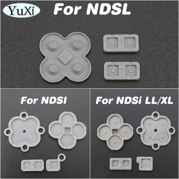 1 Conjunto de Condutores Almofada de Borracha Para NDSi/ NDSL de Adesivo de Silicone Suave Chave Botão Almofadas Para NDSi XL/LL Para NDS Lite