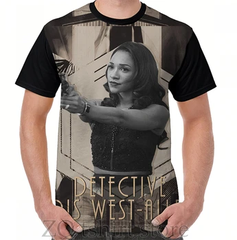 Detetive Iris West Allen - E2 Design Gráfico T-Shirt dos homens tops tee mulheres t-shirt dos homens engraçado imprimir O-pescoço Curto Manga camiseta
