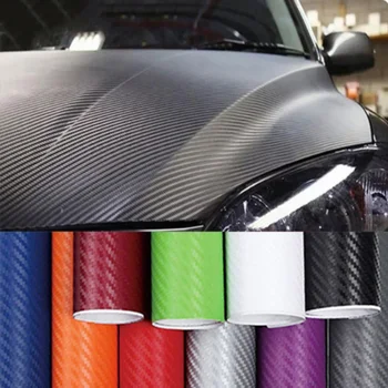 Carro 3D em Fibra de Carbono Adesivos Estilo de Filme de Rolo, Enrole Carro Moto DIY Vinil Colorido 30x127cm Adesivos de Decoração, Acessórios